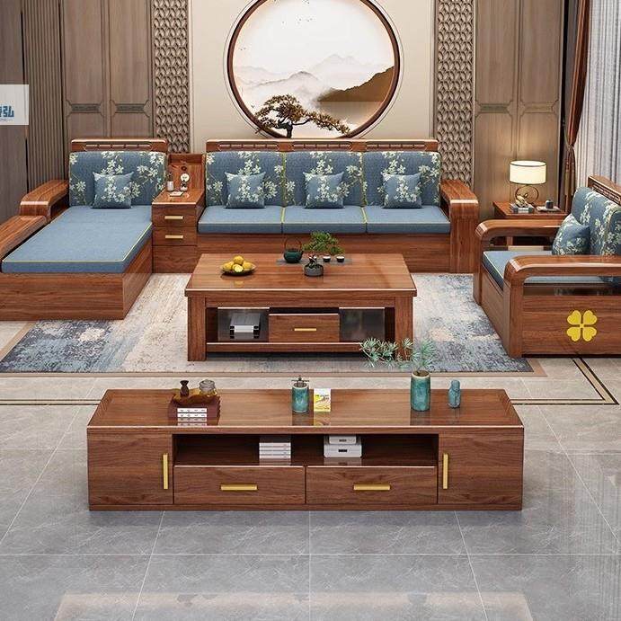 2025新款新中式胡桃木沙发纯实木冬夏两用储物客厅大小户型沙发,淘宝优惠券,粉丝福利购,淘宝优惠卷