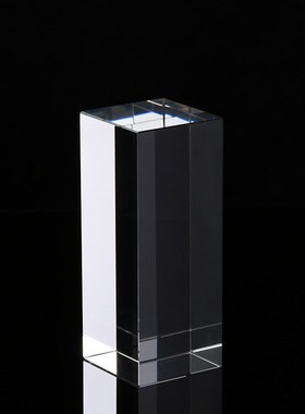 水晶柱子方块水i晶底座玻璃底座内雕水晶白胚料桌面摆件装饰立方
