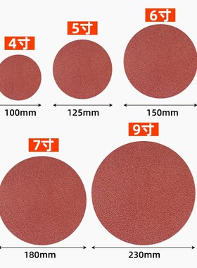 4寸5寸植绒砂纸磨片吸盘角磨机打磨片墙面抛光圆形气动自粘沙纸片