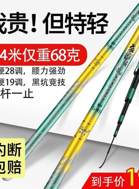 猛龙破晓高碳钓鱼竿超轻超硬28调19调手竿H十大名牌渔具套装全套
