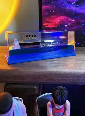 漂流瓶小船泰坦尼克号邮r轮流体摆件乘风破浪漂浮游轮不会沉的友