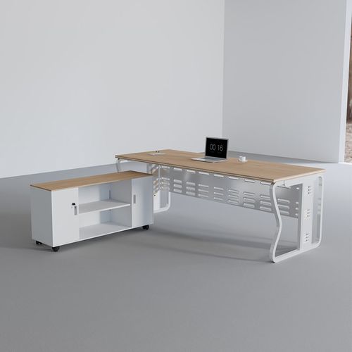 办公家具老板办公桌n主管经理桌简约现代钢架员工工位单人桌椅组 - 图1