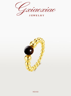 气质时尚精致百搭圆珠戒指