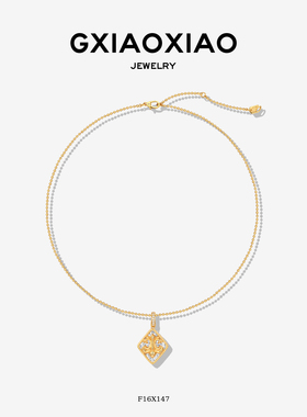 GXIAOXIAO鸢尾花碎冰冰项链
