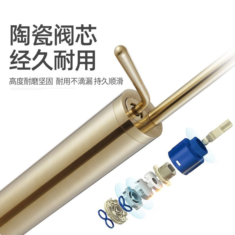 台上盆洗手盆水龙头冷热洗脸盆高脚全铜龙头金色黑色水滴旋转龙头,淘宝优惠券,粉丝福利购,淘宝优惠卷