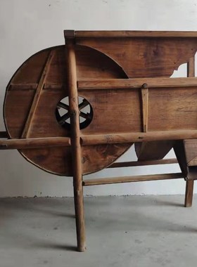 民俗老物件谷风车复古怀旧纪念品民俗文化收藏展览装饰道具摆件