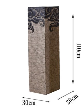 新中式摆件禅意i祥云柱软装入户门口创意艺术落地古典家具茶室装