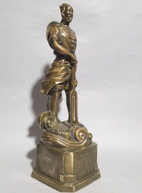 大禹利全铜纯铜站大协会水禹奖收藏工艺品桌面摆件客厅像礼品家居