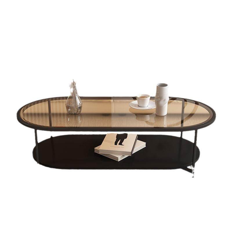 简约现代奶油风网红椭圆形玻璃茶几客厅家用小户型极简创意北欧风,淘宝优惠券,粉丝福利购,淘宝优惠卷