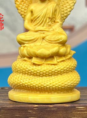 黄杨木雕佛像车载家居摆件