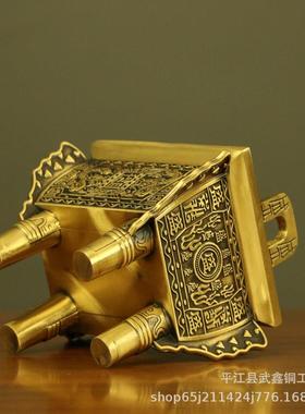 厂家直销纯铜双龙盛鼎铜摆件办公室公司客厅玄关摆件装饰品