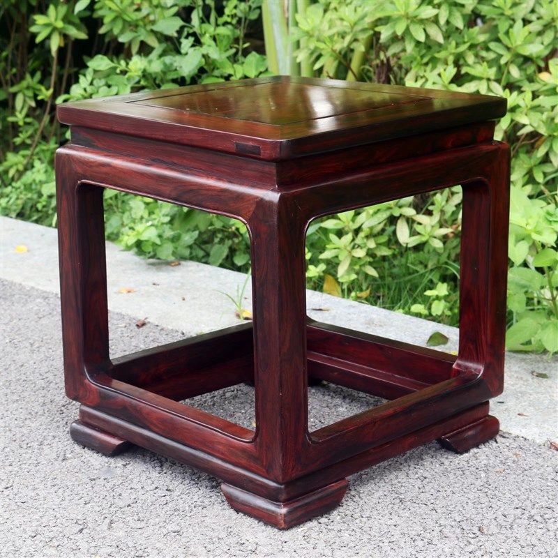 包邮 大红酸枝富贵凳 交趾黄檀矮凳 老红木中式板凳 实木方凳,淘宝优惠券,粉丝福利购,淘宝优惠卷