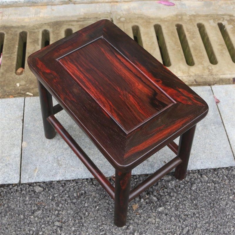 包邮 大红酸枝富贵凳 交趾黄檀矮凳 老红木中式板凳 实木方凳,淘宝优惠券,粉丝福利购,淘宝优惠卷