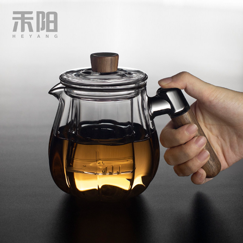 禾阳 玻璃泡茶壶大容量冲茶壶带过滤煮茶壶耐高温加厚花茶壶套装,淘宝优惠券,粉丝福利购,淘宝优惠卷