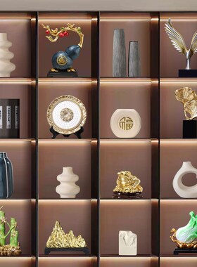 工艺品办公室装饰品新中式老板上档次办公桌柜子旺事Y业摆件桌面