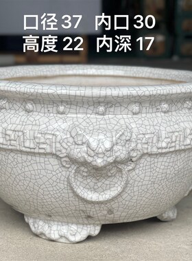 石湾盆手工盆厚实大圆盆盆景盆绿植组盆透气透水石湾花盆