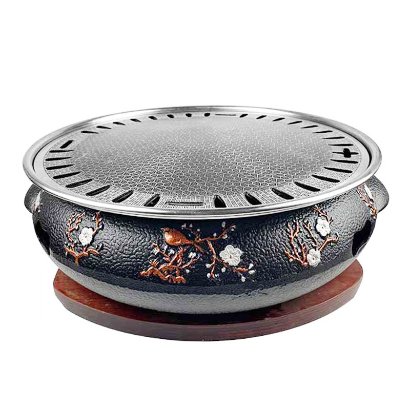 韩国烤肉木碳烧烤炉铸铁炭火炉上排烟台上盆商用韩式自助烧肉锅,淘宝优惠券,粉丝福利购,淘宝优惠卷