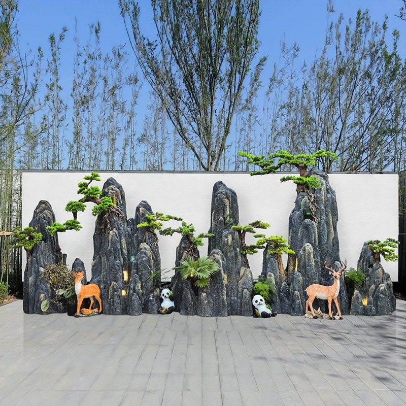 大型假山流水喷泉茶室内玄关店铺酒店公司大堂装饰招财造景观摆件,淘宝优惠券,粉丝福利购,淘宝优惠卷