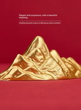 金山饰品黄铜镀金中国书法笔筒家庭入口办公室桌面装Y饰创意礼品