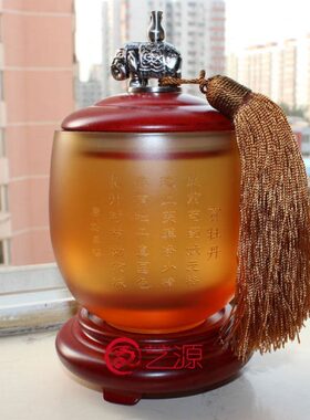 家居用品商务礼品实用琉璃摆件创意富贵吉祥生日礼物饰品茶叶罐