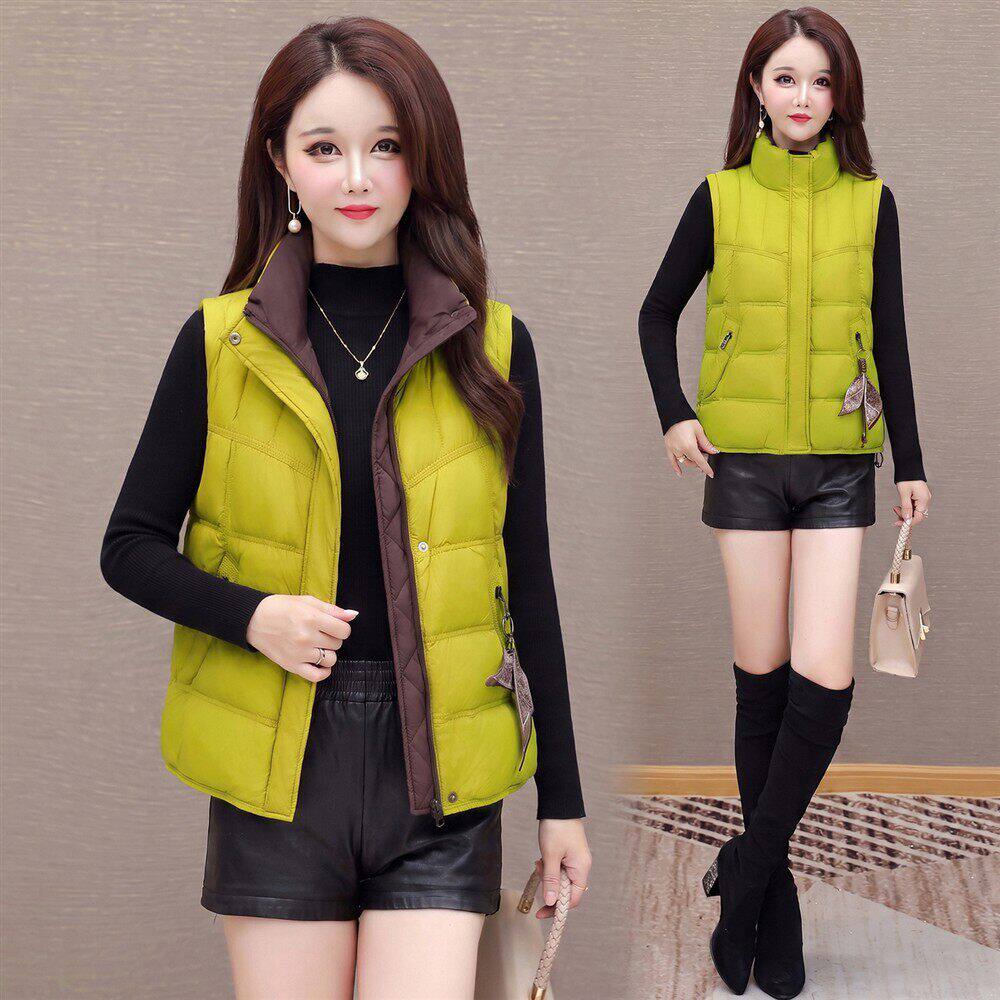 Temperament national standard down vest for women 2026 winter new fashion warm real shot women's short white duck vest