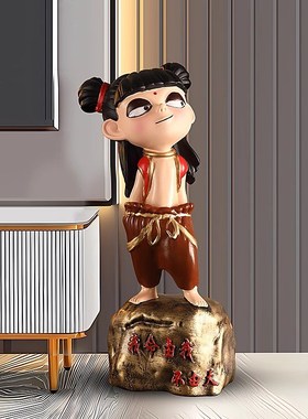 哪吒魔童闹海桌面摆件天生羁绊网红可爱创意潮玩礼品装饰品