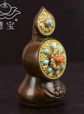 慧宝民族风吉祥佛前八供花果密宗朵玛食子花纯铜藏式供佛酥油花