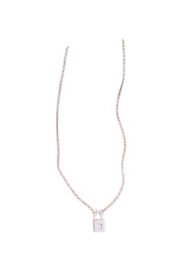 简约锁头爱心吊坠项链冷淡风小众气质锁骨链个性复古设计感项饰女