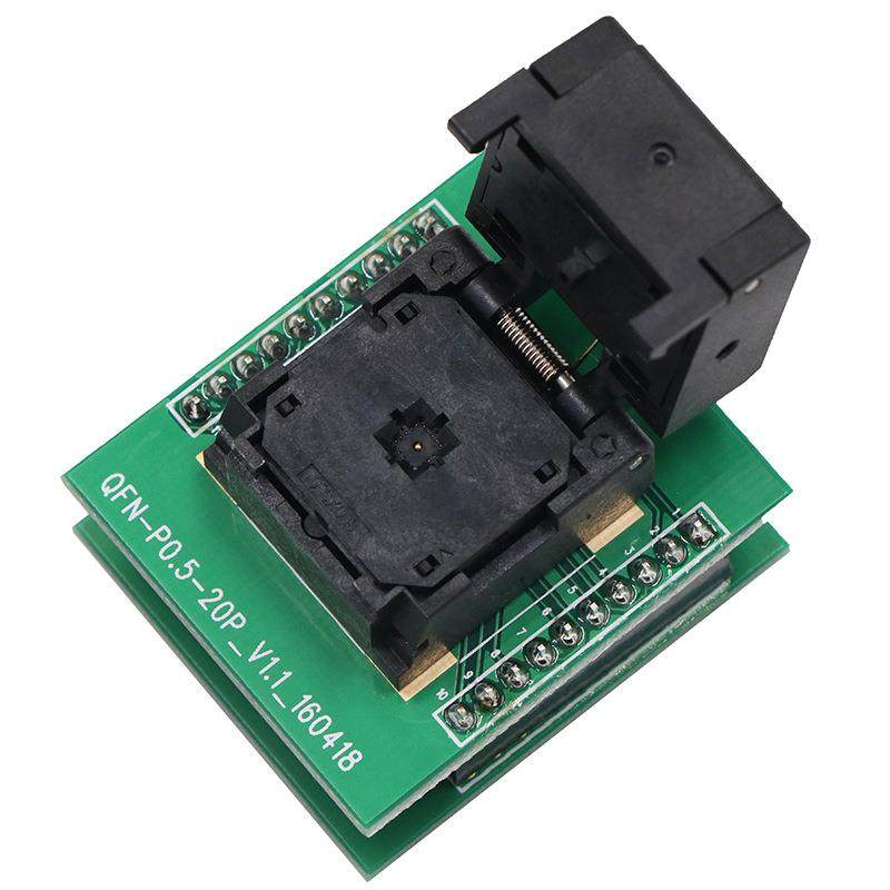 QFN20-0.5（3*3）翻盖双层板烧录座QFN20烧录座转dip20编程座底座,淘宝优惠券,粉丝福利购,淘宝优惠卷