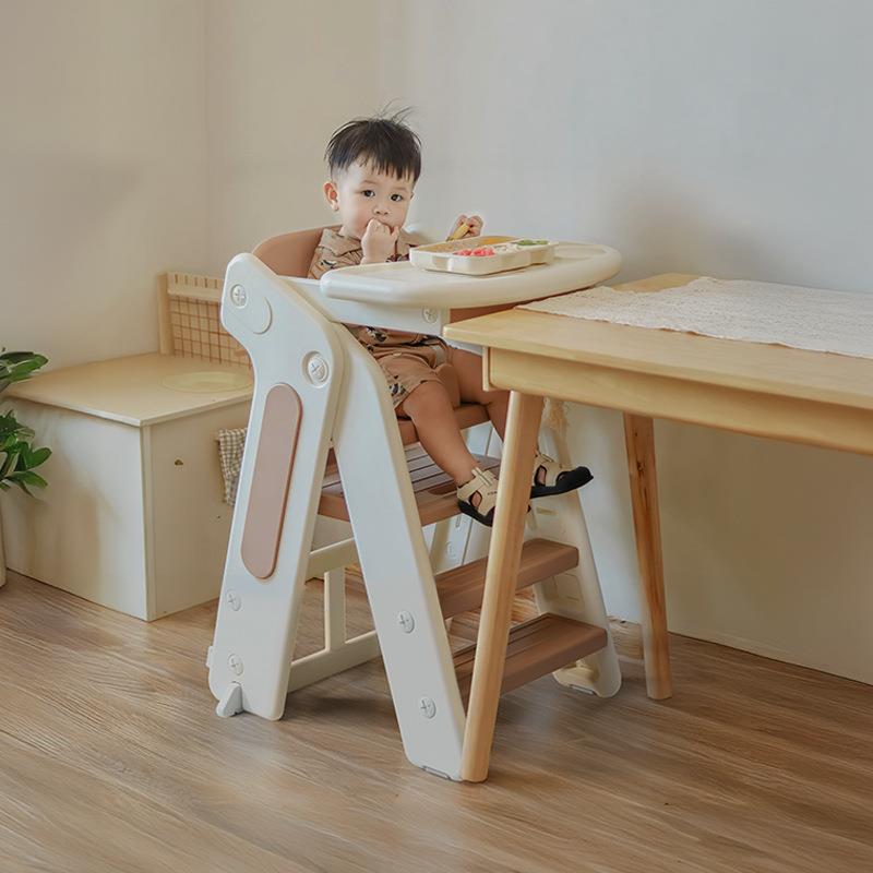 多功能塑料可折叠家用儿童0-6岁婴儿吃饭成长宝宝餐椅带餐盘 - 图0