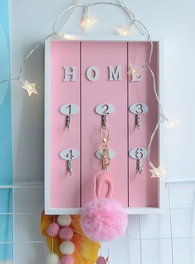 钥匙收纳盒门口进门墙上装饰钥匙盒储物架入门壁挂置物架玄关挂钩