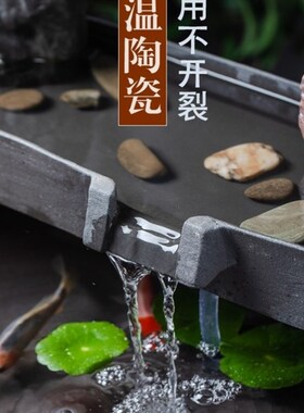 鱼缸瀑布造景流水水缸流水摆件循环鱼缸过滤器水循环流水器增氧湿