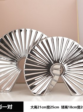 轻奢高档客厅摆件酒柜饰品红w酒架摆件家居电视柜现代电镀银工艺