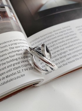 好事成双张嘉倪江喜同款戒指指环银色F开口可调节不掉色欧美新款