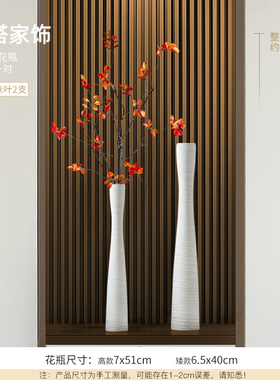玄关装饰摆件电视柜n细高细长花瓶家居饰品客厅柜子干花艺术高级