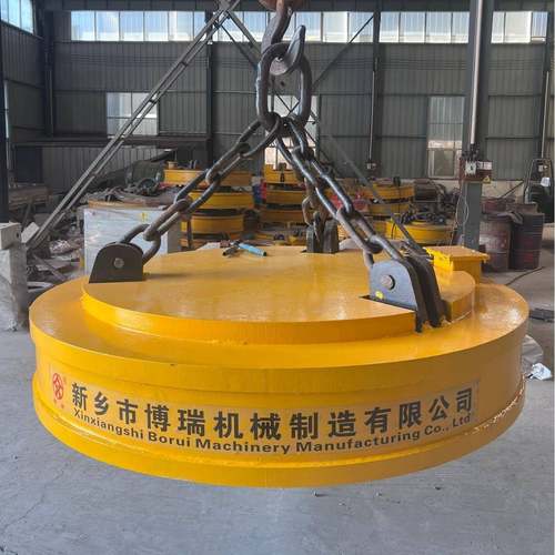 河南供应自发电带电磁吸盘起重用强磁高频圆形电磁吸盘起重磁铁 - 图0