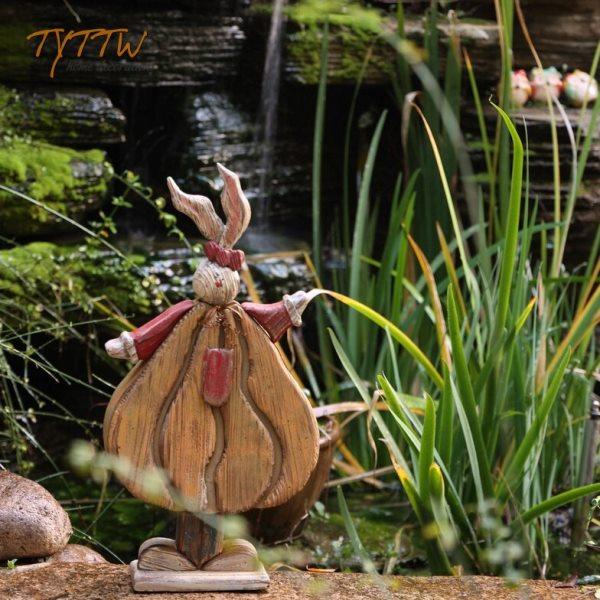 花园装饰庭院 木质兔子情侣摆件落地乡村风格装饰,淘宝优惠券,粉丝福利购,淘宝优惠卷