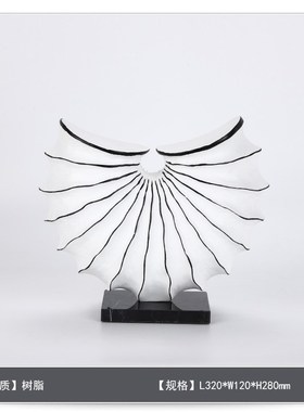 Oteiaza新中式样板房客厅玄关装饰售楼部书房艺术陈设创意树脂摆