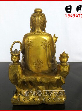 铜器纯铜孙思邈 铜o药王神像药王孙思邈 药店诊所供奉摆件招财