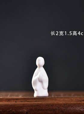 陶瓷禅意无相佛新中式人物小和尚客厅F书房玄关简约装饰工艺品摆