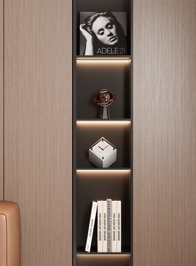 意式简约电视柜开 放格摆件客厅样F板房高级感沙发酒柜壁柜软