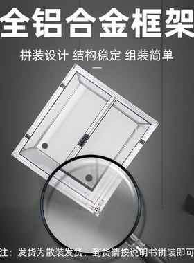 晶研PC透明雕刻机防尘罩 隔音绝尘防水双开门铝合金拼装罩子配件