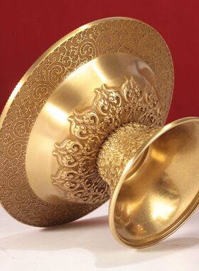 法法雕花供佛杯供护居家护供供具手工护杯八吉祥纯铜尼泊尔茶杯杯