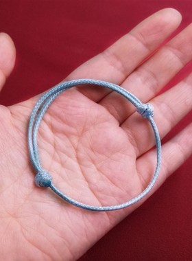 红绳手链情侣蜡绳手链本命年男女红手H绳幸运平安吉祥转运珠脚链