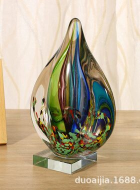 摆件乔迁滴摆件简欧玄关摆件软装创意家居家居装饰送礼玻璃水