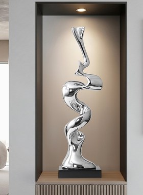 抽象艺术腰缠万h贯雕塑摆件客厅玄关办公室壁龛树脂工艺品家居装