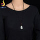 Natural Hetian jade white jade pendant for men and women jade small feet peace jade pendant