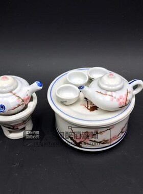 儿童茶壶具过家家玩瓷器 石湾公C仔中式陶瓷工艺品 新款摆设包邮