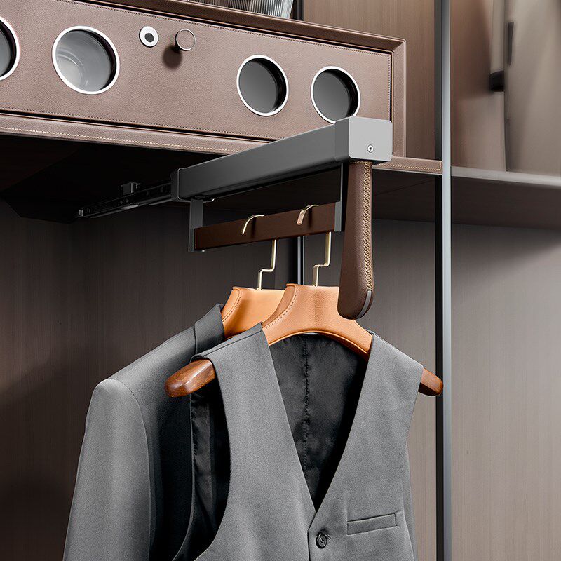 顶装西裤架衣柜伸缩裤架衣帽间抽拉裤架五金衣橱抽拉式收纳拉篮,淘宝优惠券,粉丝福利购,淘宝优惠卷