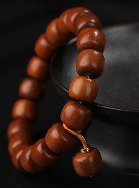 雷击枣木108颗手串男女款男女文玩手链念珠木质满雷痕手链